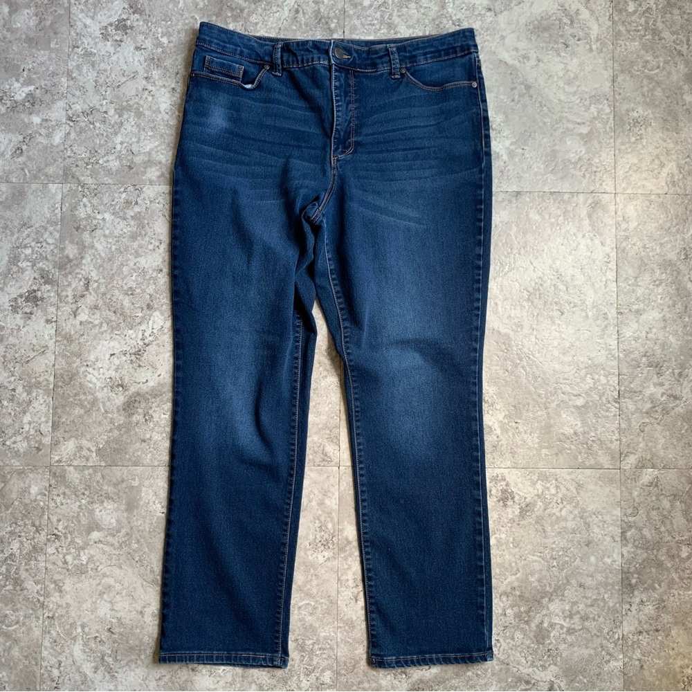 Bandolino AMY Dark Blue Straight Leg Jeans Size 18